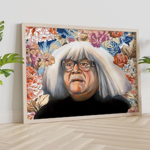 Frank - Pintura a óleo - Danny DeVito, pôster de arte, tela pop pronta para pendurar, arte de parede, tapeçaria