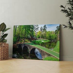 Augusta National Golf Canvas, Masters Tournament Wall Art, Georgia Golf Club Poster, Golf Decor, Gift for Golfer