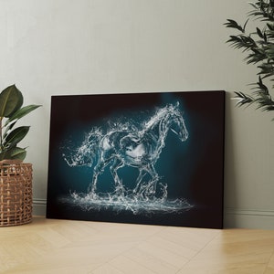 Horse Drop Splash Bathroom Wall Art  Bathroom Wall Decor  Bathroom Canvas Art Prints  Canvas Wall Art  POSTER or CANVAS READY to Hang