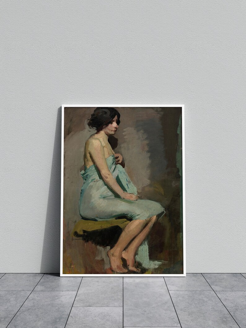 Framed Canvas Elevate Your Bathroom Aesthetic Antique Painting of a