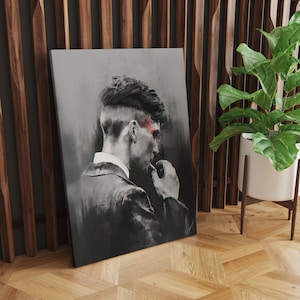 Tommy Shelby Canvas, Peaky Blinders-poster, Peaky Blinders-print, tv-serie retroposters, Peaky Blinders-poster, tv-serie print, Cillian Murphy
