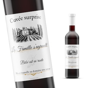Etiquette vin annonce grossesse