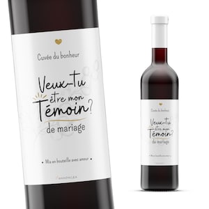 Etiquette vin demande témoin