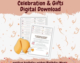Birthday Fortune Cookie Messages: Printable Joy, Inspiring Affirmations (Digital Download)