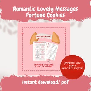Mensajes imprimibles de galletas de la suerte para un día especial: actividad romántica y divertida para hacer tú mismo: 30 frases románticas para conversar en pareja: un divertido juego de pareja para hacer tú mismo.