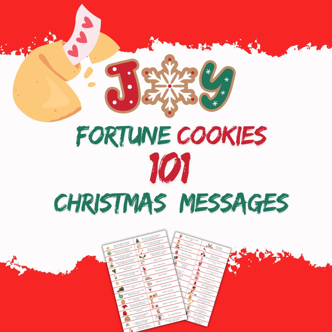 Christmas Fortune Cookie Sayings 2026: 101 Inspiring Messages (PDF) - Etsy