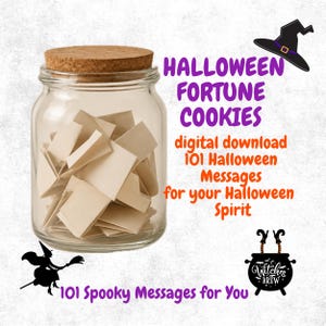 Halloween Fortune Cookie Messages: Spooky DIY Game (PDF Download)