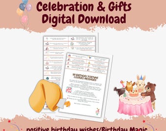 Birthday Fortune Cookie Messages: Printable Joy, Inspiring Affirmations (Digital Download)