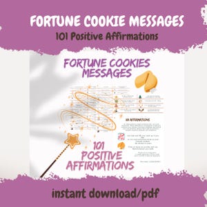 Biscotti della fortuna stampabili - Affermazioni positive - Motivazione quotidiana - Citazioni per la cura di sé - Affermazioni digitali stampabili - Motivazione per un nuovo giorno - PDF - divertente