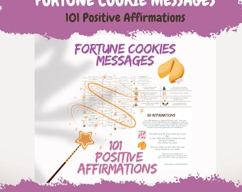 Printable Fortune Cookies Positive Affirmations-Daily Motivation-SelfCare Quotes-Printable Digital Affirmations-New Day Motivation-pdf-funny