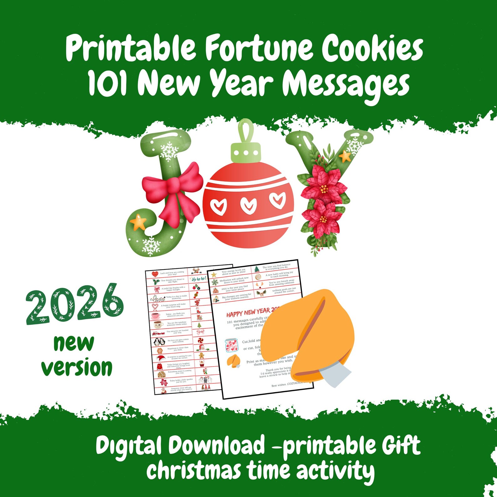 Christmas Fortune Cookie Sayings 2026: 101 Inspiring Messages (PDF) - Etsy