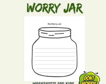 Worry Jar Printable Worry Jar for Kids-daycare Worksheets Stress and ...