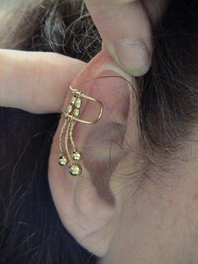 Pair of AB Crystal Rhinestone Ear Cuffs in Silverfilled Etsy