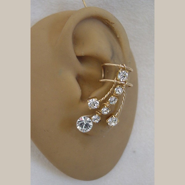 Rhinestone Ear Cuff Etsy