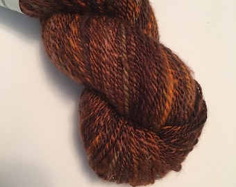 Handspun wool and silk yarn