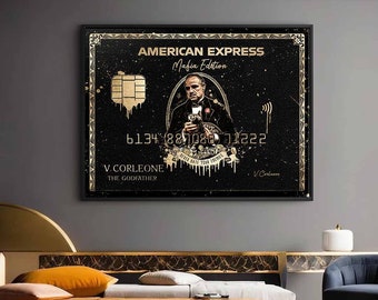 American Express x Vito Corelone Godfather Mafia Edition Pictures For Living Canvas Painting