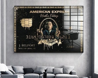 American Express, el lobo de Wall Street, película clásica, imágenes de magnate financiero para pintura en lienzo vivo para el hogar