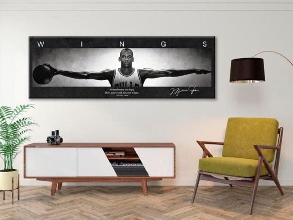 NBA X Michael Jordan Wings Wall Art Basketball Canvas Paintings Decor