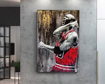 NBA x Michael Jordan Basketball Abstract Canvas Painting Art Wall Art Home Decor