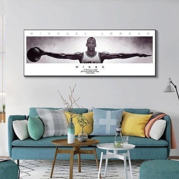 NBA X Michael Jordan Wings Wall Art Basketball Canvas Paintings Home