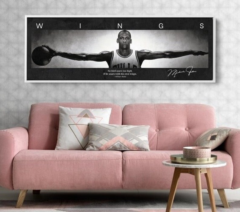 NBA X Michael Jordan Wings Wall Art Basketball Canvas Paintings Decor