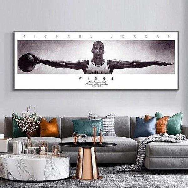 NBA x Michael Jordan Wings Wall Art Basketball Canvas Paintings Home Decor