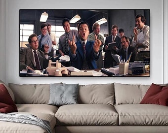 The Wolf of Wall Street Film Canvas Painting Movie Large Size  Poster  Wall Art Picture for Living Room