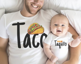 Dad Daughter Shirt | Dad and Baby Matching Shirts | Taco And Taquito Dad and Son Outfit | New Baby Gift | First Time Dad Gift | Food shirt
