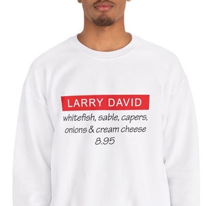 Larry David Sandwich Crewneck Sweatshirt | Christmas Gift Idea for Curb Your Enthusiasm / Larry David Fans