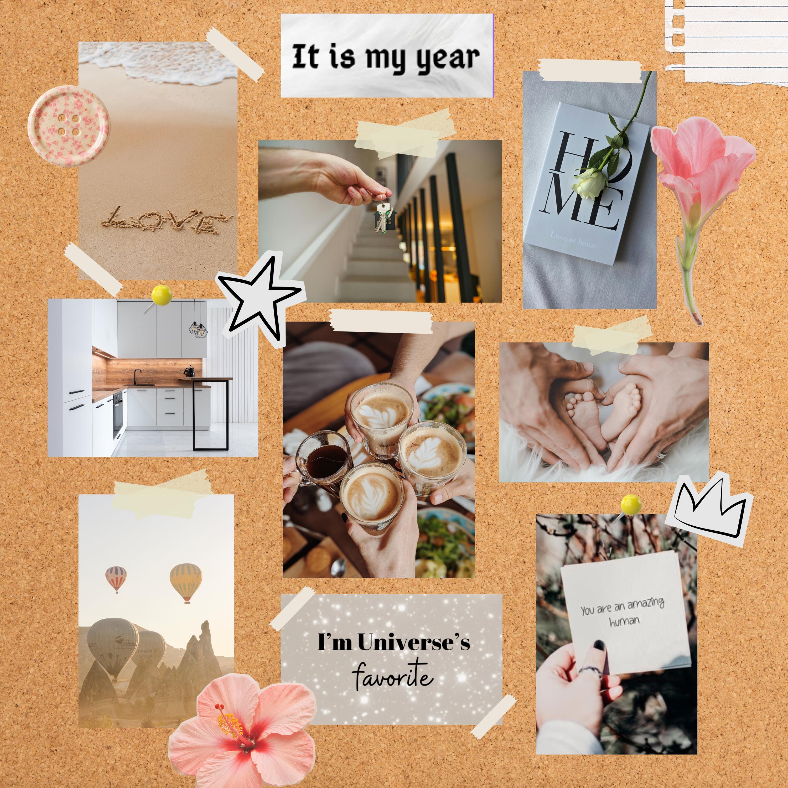 2026 Printable Vision Board Kit: 100+pages Boho Aesthetic Images ...