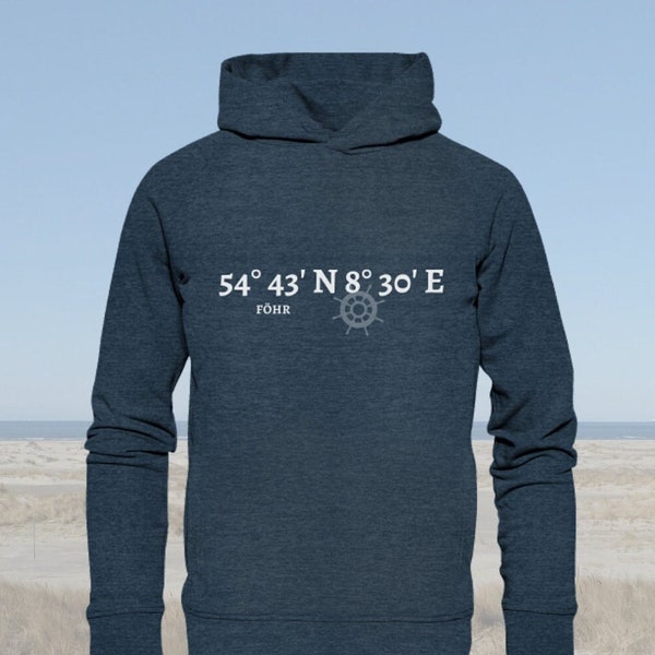 Föhr Koordinaten - Organic Fashion Hoodie