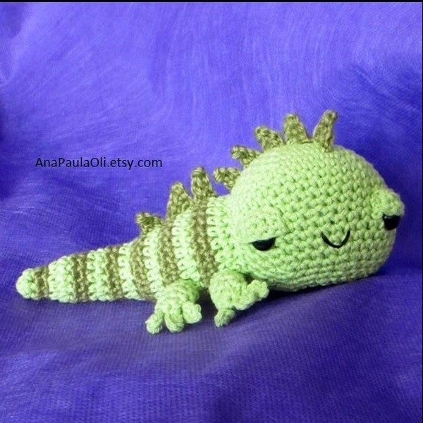 **NEU** Amigurumi Iguana Häkelanleitung - PDF Digital Download