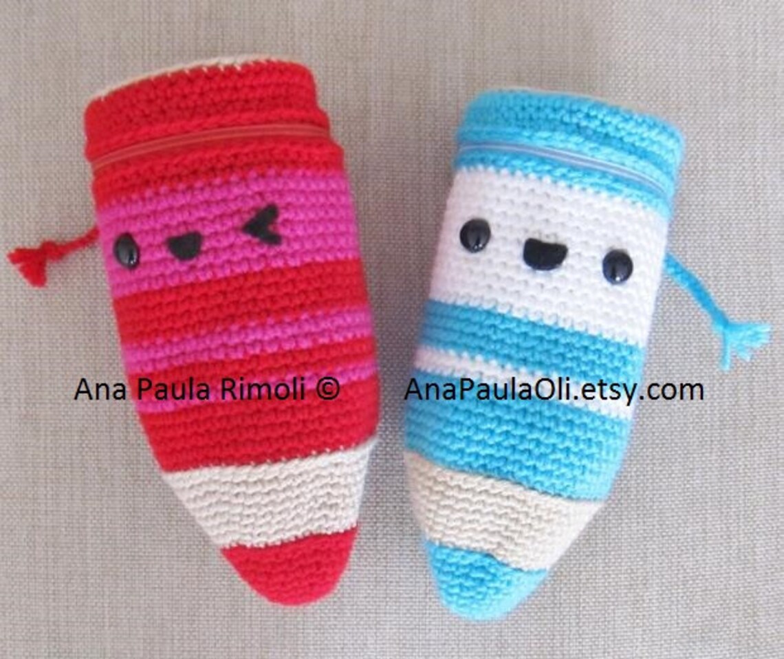 Pencil Pouch Crochet Pattern PDF Digital Download Etsy