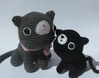 Kitten and Mom crochet pattern - PDF Digital Download
