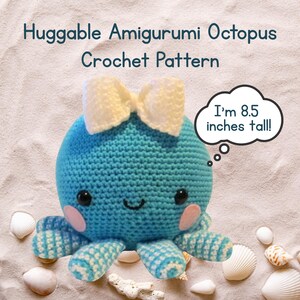 Amigurumi Pulpo patron de crochet 21.5 cm de alto!