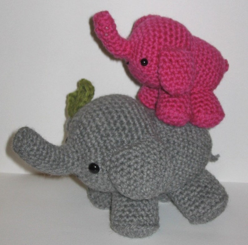 Mom and Baby Elephant amigurumi crochet pattern PDF Digital Download image 3