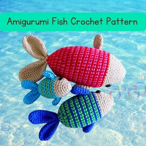 Amigurumi Fish Crochet Pattern – Crochet Fish Pattern – Beginner Friendly Amigurumi Pattern – Ocean Animals Crochet Pattern - PDF