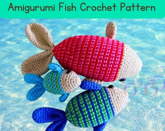 Amigurumi Fish Crochet Pattern – Crochet Fish Pattern – Beginner Friendly Amigurumi Pattern – Ocean Animals Crochet Pattern - PDF