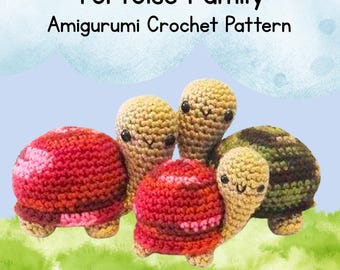 Tortoise Amigurumi Crochet Pattern - Crochet Tortoise Pattern - Tortoise Crochet Pattern - Amigurumi Tortoise Crochet Pattern - PDF Download