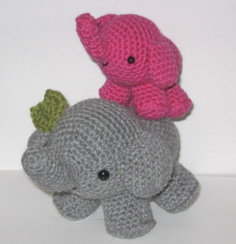 Mom and Baby Elephant amigurumi crochet pattern PDF Digital Download image 4