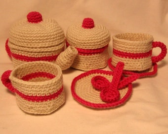 Tea Party crochet pattern - PDF Digital Download