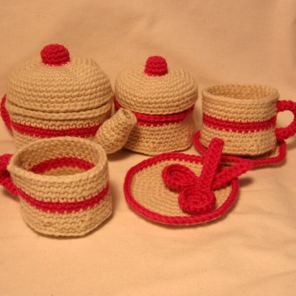 Crochet Tea Set Etsy