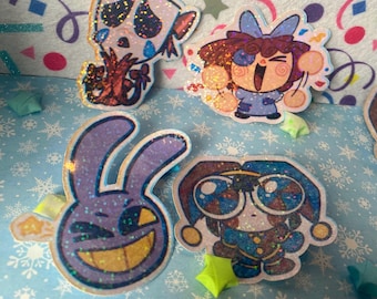 TADC, Gangle, Ragatha, Jax und Pomni, die erstaunlichen digitalen Zirkus-Aufkleber