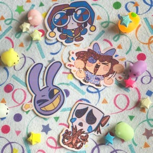 TADC, Gangle, Ragatha, Jax, and Pomni, The Amazing Digital Circus Stickers