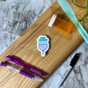Chubby Healthcare Syringe Die Cut Sticker | pharmacy pharmacist gift pharmacy technician pharmacy assistant healthcare worker gifts