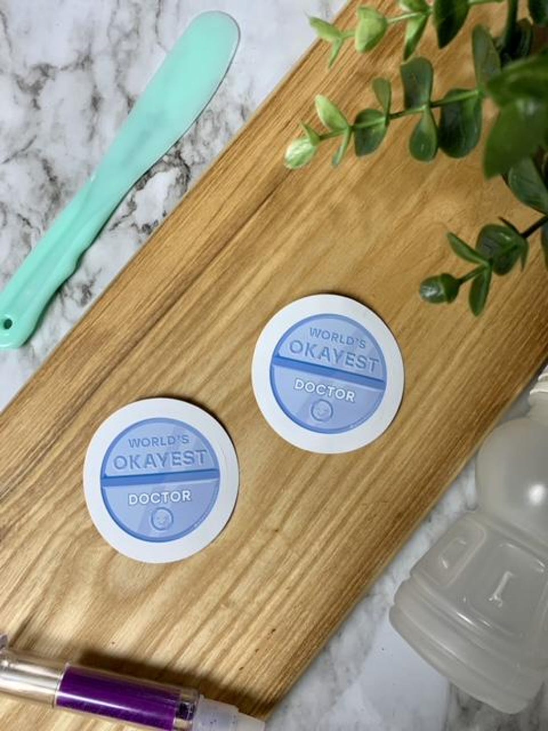 World's Okayest Doctor Vinyl Sticker | Funny Doctor Physician Gift ...