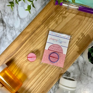 World&#39;s Okayest Pharmacy Manager Mini Acrylic Pin | funny pharmacy gift healthcare gifts