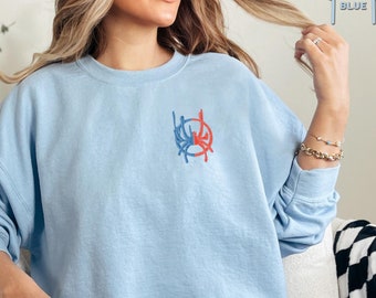 Embroidered Spider-Man Miles Morales Sweatshirt, Across The Spider-Verse Sweater, Miles Morales Sweatshirt, Spiderman Birthday Crewneck