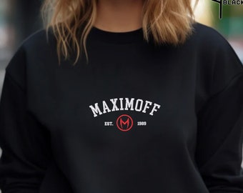 Embroidered Maximoff Scarlet Witch Sweatshirt, Maximoff Est 1989 Crewneck, Maximoff 1989 Sweater, Vintage Scarlet Witch Sweatshirt
