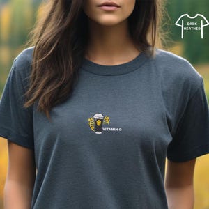 Embroidered Vitamin G Beer Shirt, Funny Guinness Inspired Drink Shirt, Craft Beer Humor Shirt, Funny Beer Lover Gift, Pub Crawl Shirt